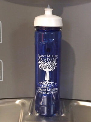 Saint Miriam Academy  - 24 oz. - Translucent Blue/White PolySure Cyclone Sport Bottle